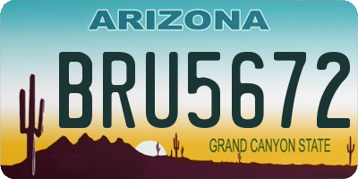 AZ license plate BRU5672