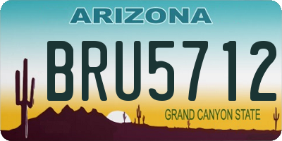 AZ license plate BRU5712