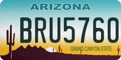 AZ license plate BRU5760