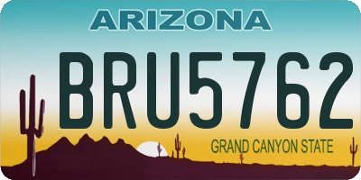 AZ license plate BRU5762