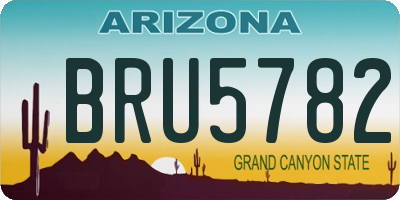 AZ license plate BRU5782