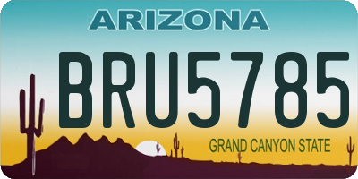 AZ license plate BRU5785