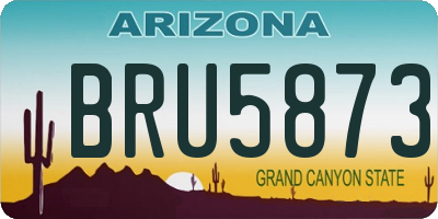 AZ license plate BRU5873