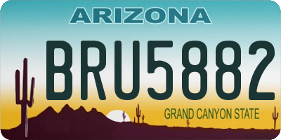AZ license plate BRU5882