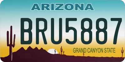AZ license plate BRU5887