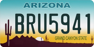 AZ license plate BRU5941