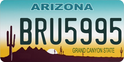 AZ license plate BRU5995
