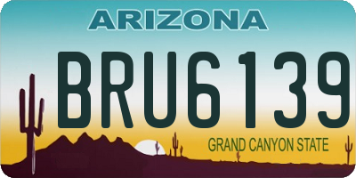 AZ license plate BRU6139
