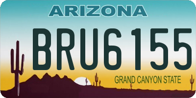 AZ license plate BRU6155