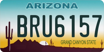 AZ license plate BRU6157