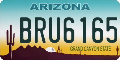 AZ license plate BRU6165