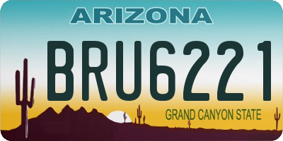 AZ license plate BRU6221