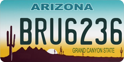 AZ license plate BRU6236
