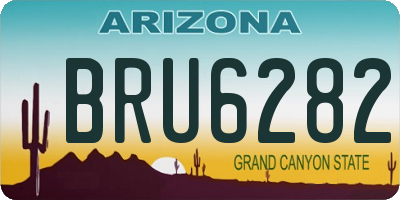 AZ license plate BRU6282