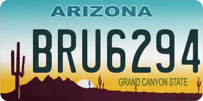 AZ license plate BRU6294