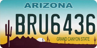 AZ license plate BRU6436