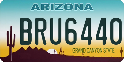 AZ license plate BRU6440