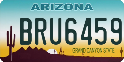 AZ license plate BRU6459