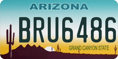 AZ license plate BRU6486