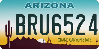 AZ license plate BRU6524