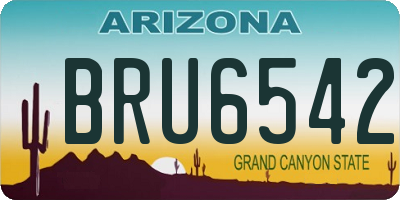 AZ license plate BRU6542