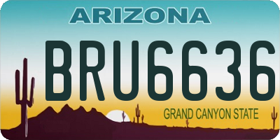 AZ license plate BRU6636