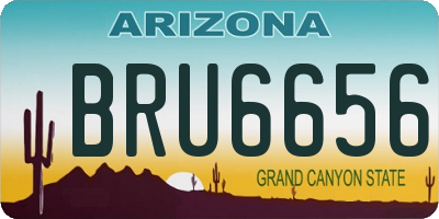 AZ license plate BRU6656
