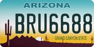 AZ license plate BRU6688