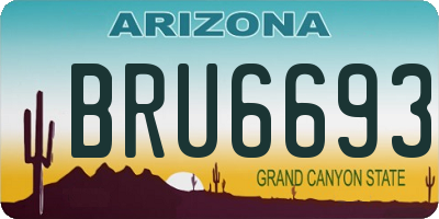 AZ license plate BRU6693