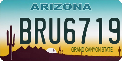 AZ license plate BRU6719