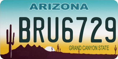 AZ license plate BRU6729