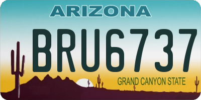 AZ license plate BRU6737
