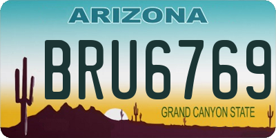 AZ license plate BRU6769
