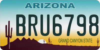 AZ license plate BRU6798