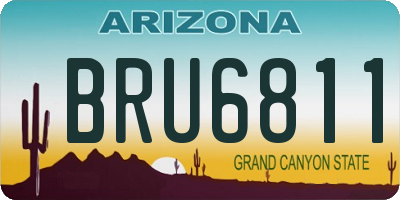 AZ license plate BRU6811