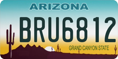 AZ license plate BRU6812