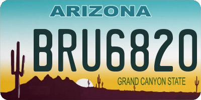 AZ license plate BRU6820