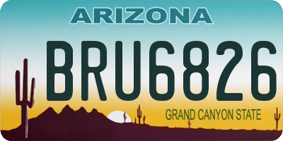 AZ license plate BRU6826