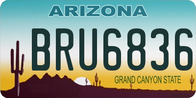 AZ license plate BRU6836