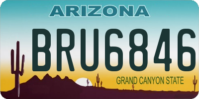 AZ license plate BRU6846