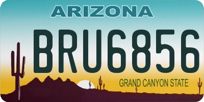 AZ license plate BRU6856