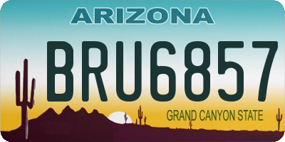 AZ license plate BRU6857