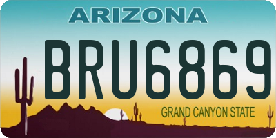 AZ license plate BRU6869