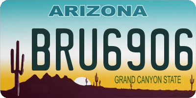 AZ license plate BRU6906