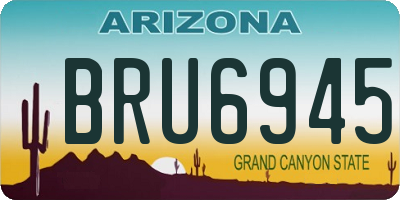 AZ license plate BRU6945