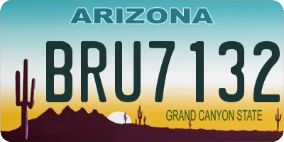 AZ license plate BRU7132