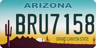 AZ license plate BRU7158