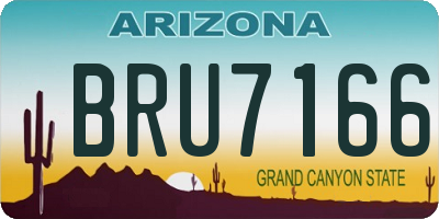AZ license plate BRU7166