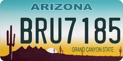 AZ license plate BRU7185