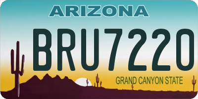 AZ license plate BRU7220